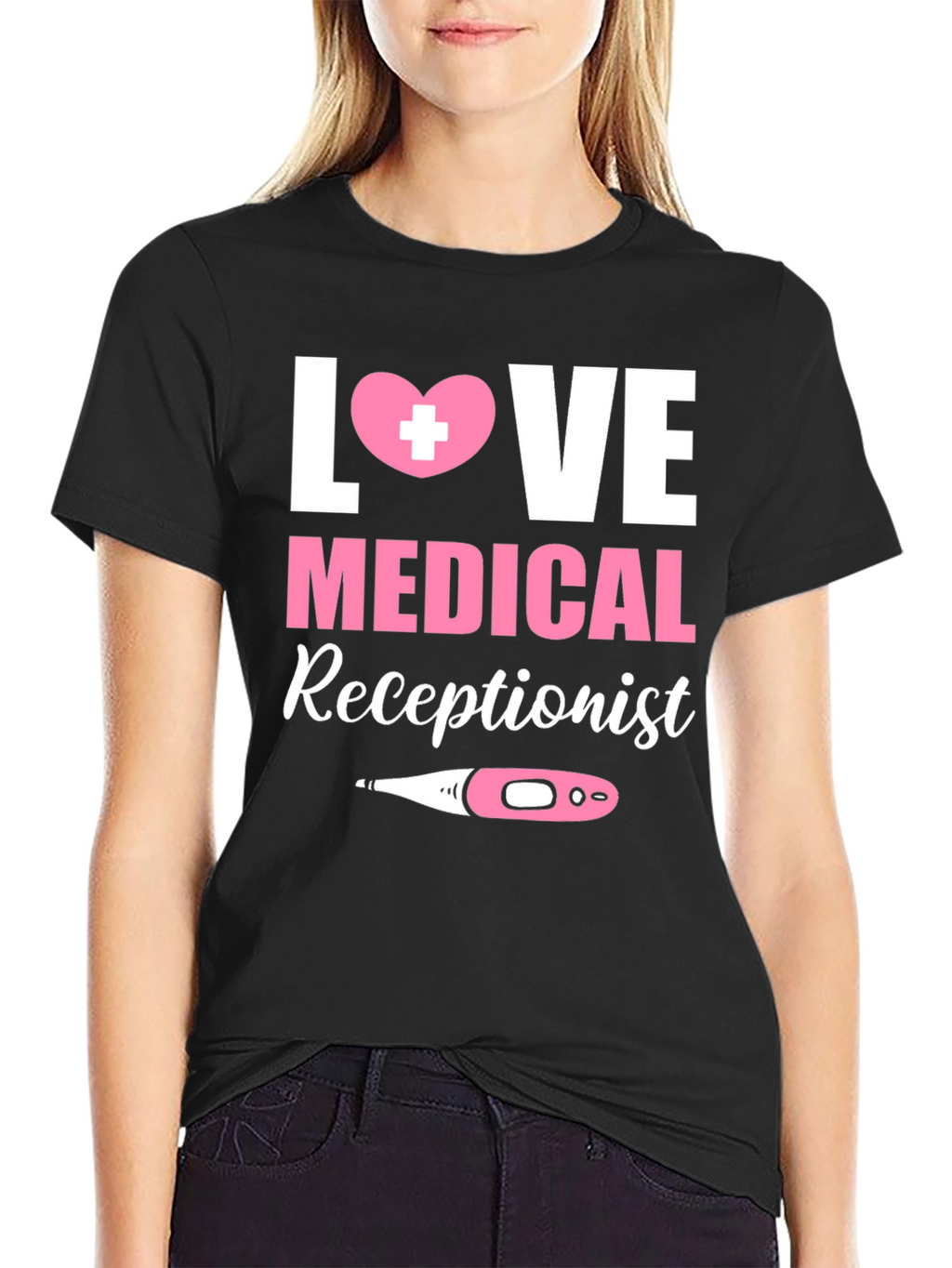 Love Medical Receptionist Graphic T-Shirt