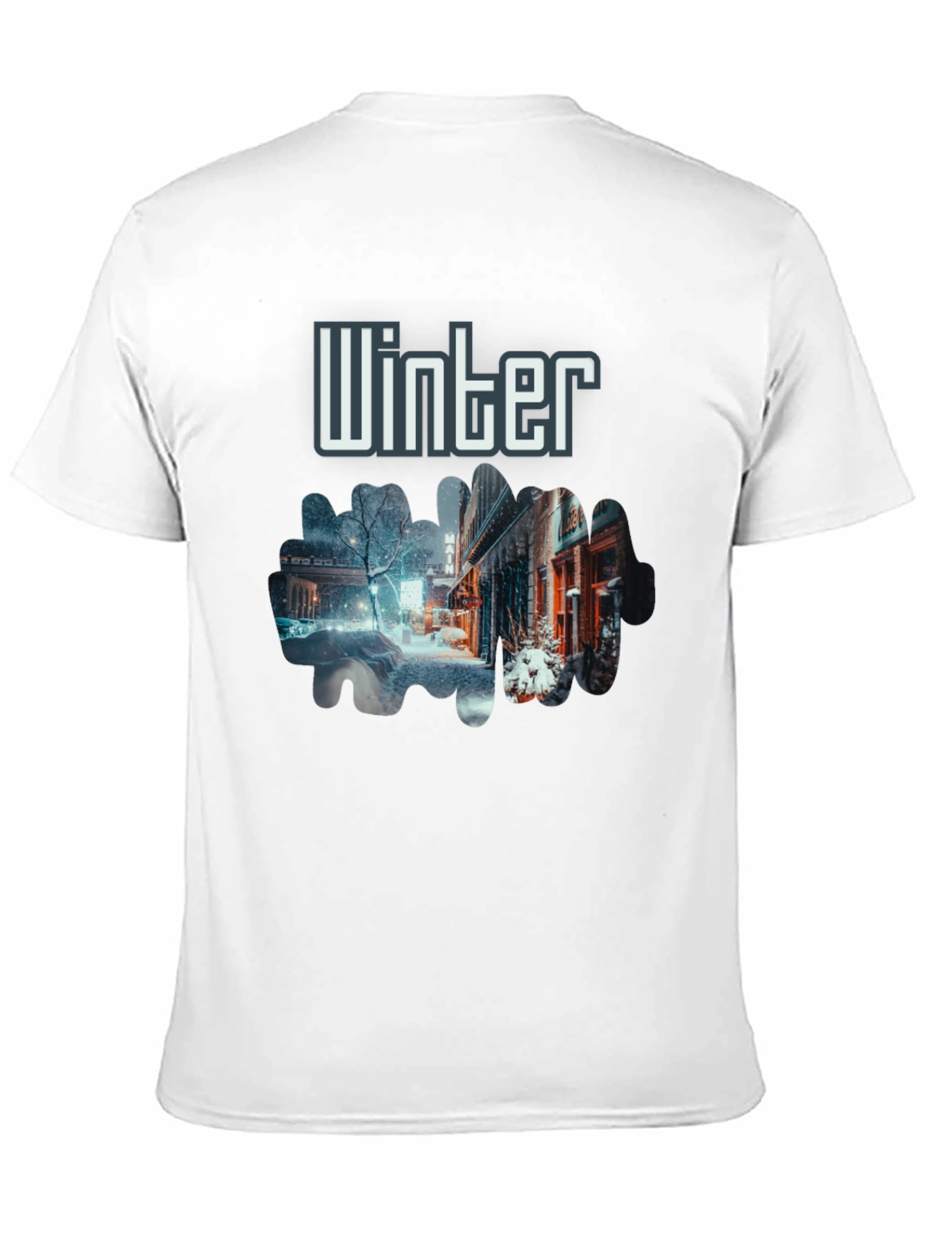 Winter Street Scene Graphic T-Shirt