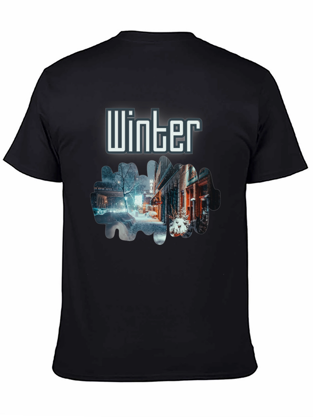 Winter Street Scene Graphic T-Shirt