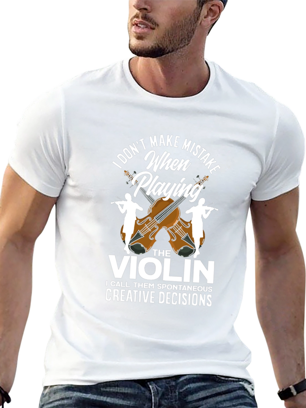 Funny Violinist T-Shirt - I Dont Make Mistakes