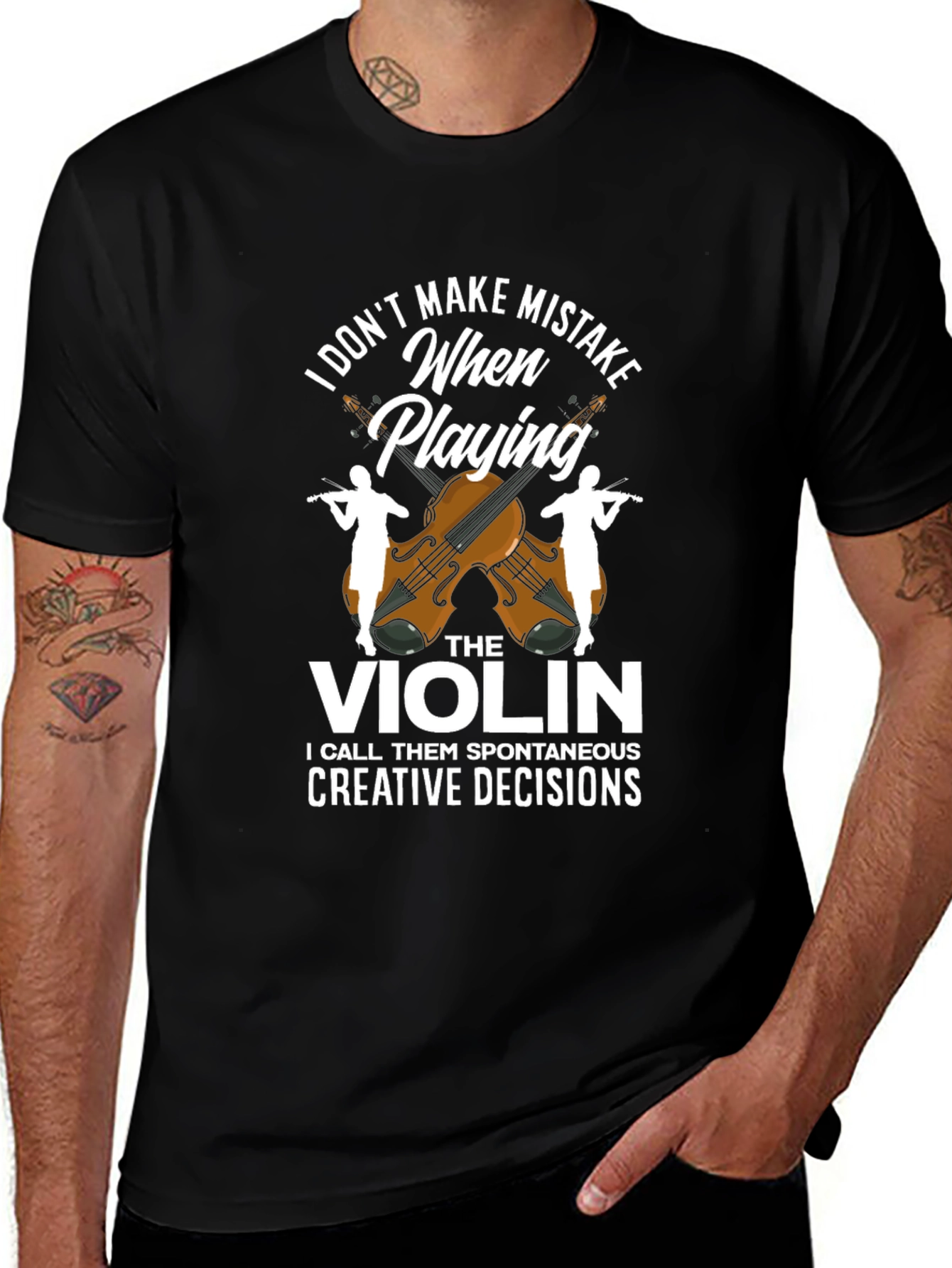 Funny Violinist T-Shirt - I Dont Make Mistakes