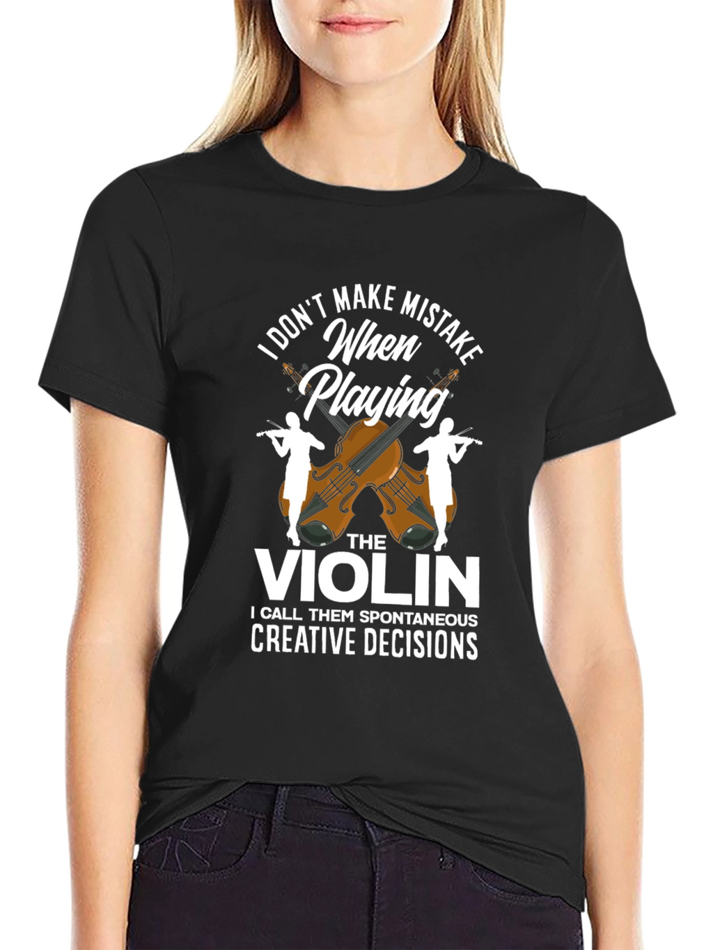 Funny Violinist T-Shirt - I Dont Make Mistakes