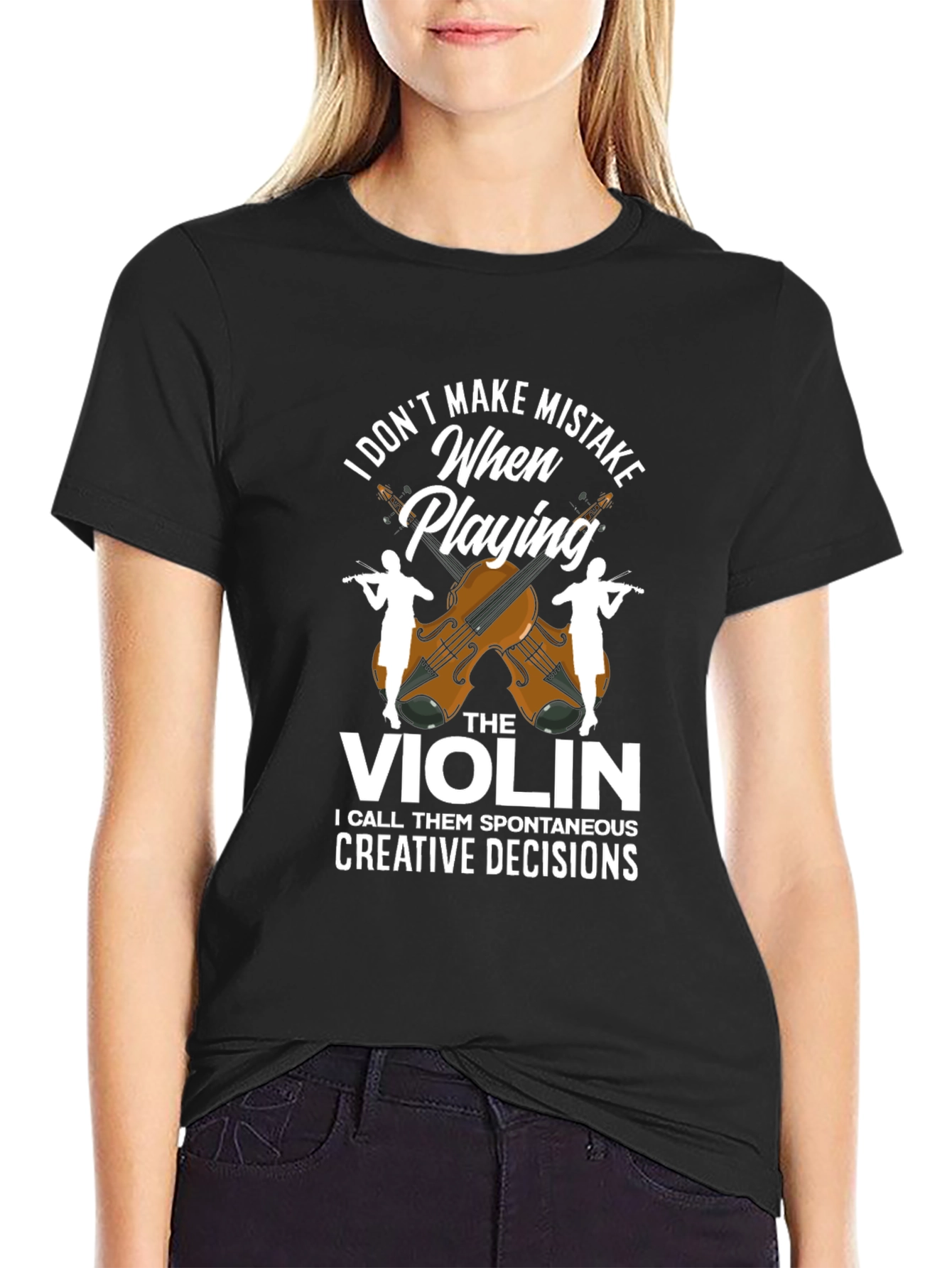 Funny Violinist T-Shirt - I Dont Make Mistakes