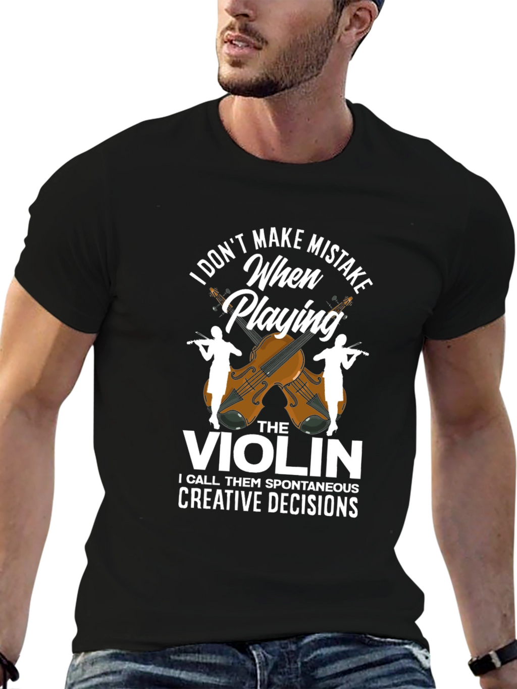 Funny Violinist T-Shirt - I Dont Make Mistakes
