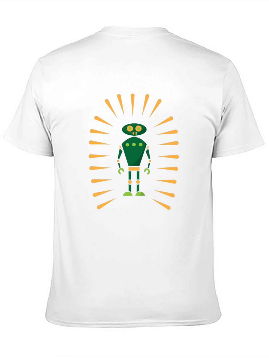 Retro Robot Graphic Tee - Sci-Fi Style Black T-Shirt