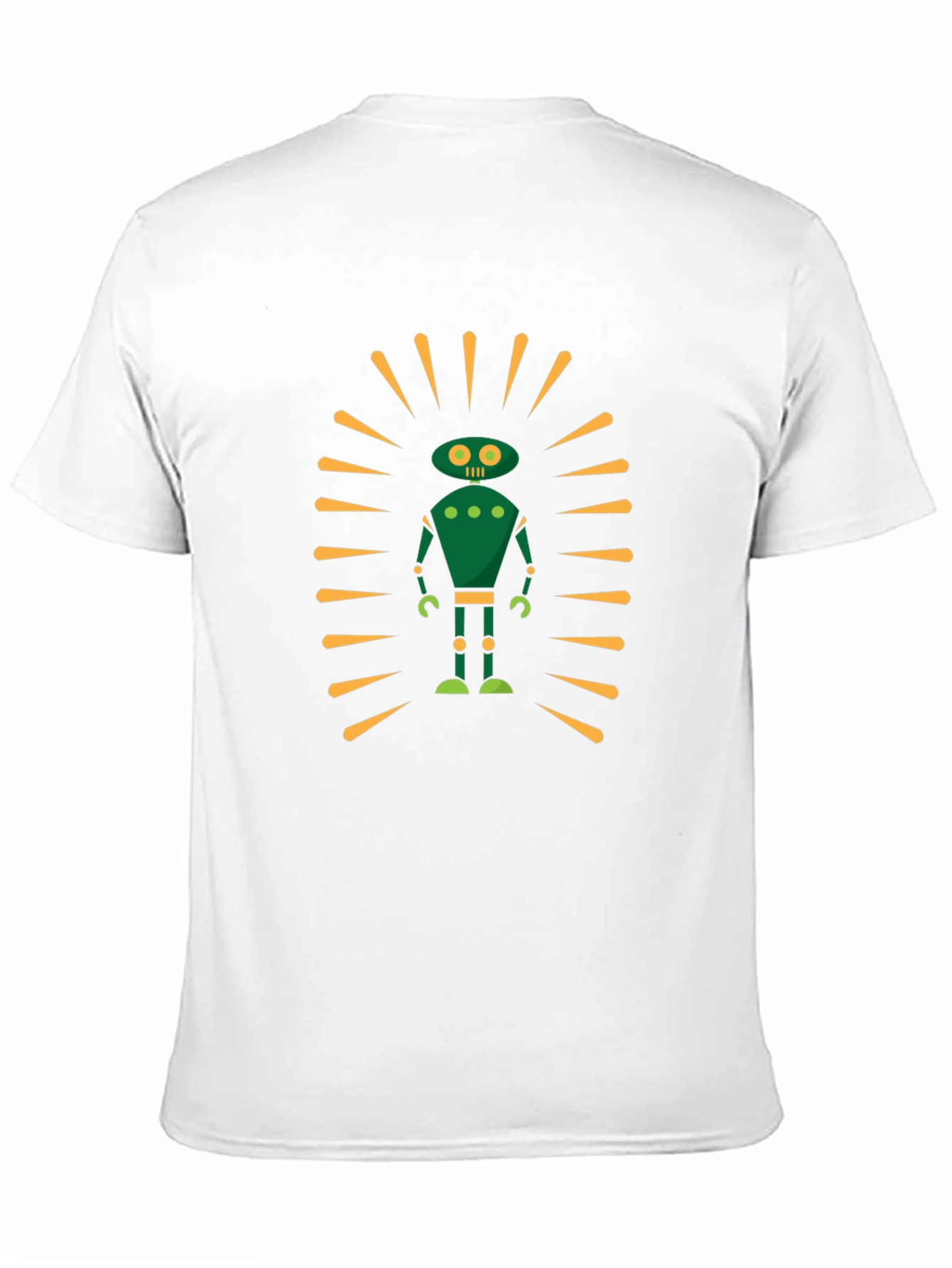 Retro Robot Graphic Tee - Sci-Fi Style Black T-Shirt