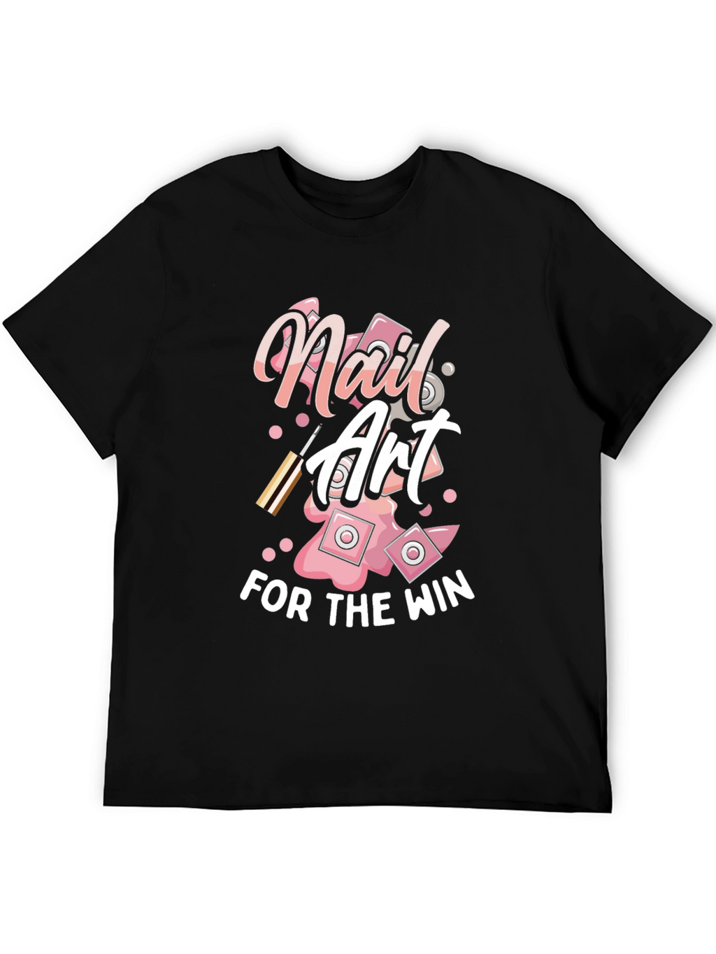 Nail Art for the Win Black T-Shirt