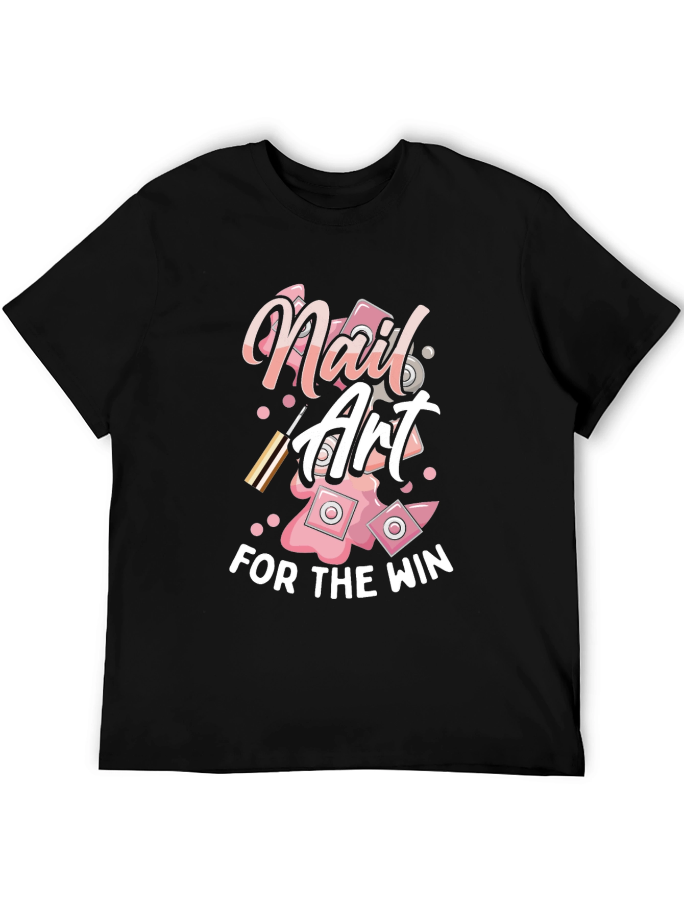 Nail Art for the Win Black T-Shirt