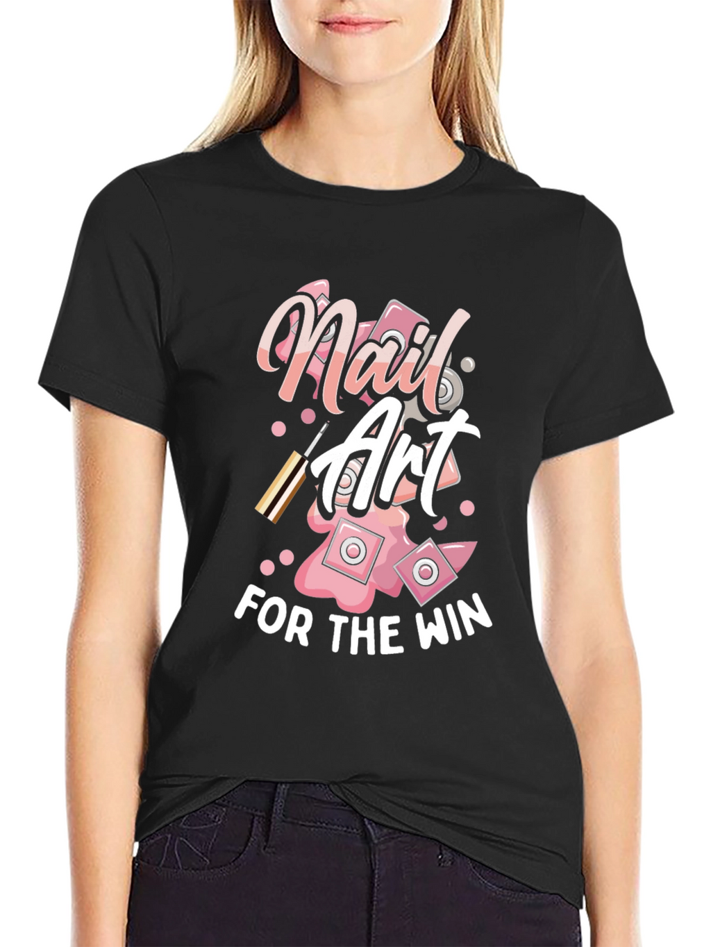Nail Art for the Win Black T-Shirt