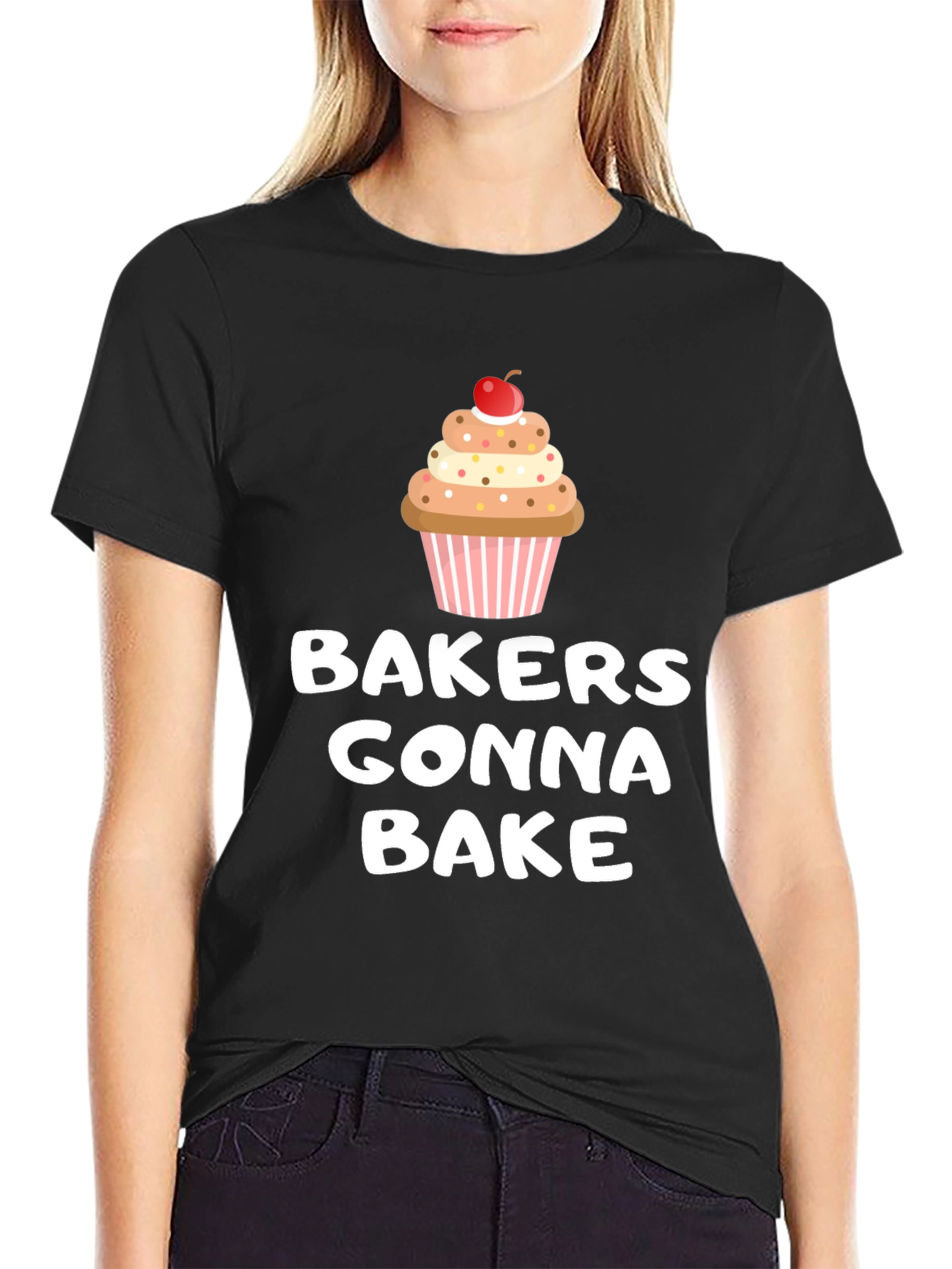 Bakers Gonna Bake Cupcake Graphic T-Shirt