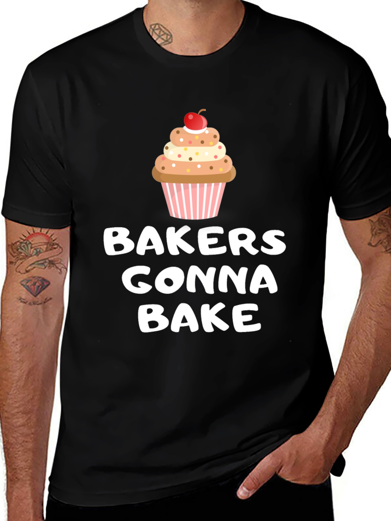 Bakers Gonna Bake Cupcake Graphic T-Shirt