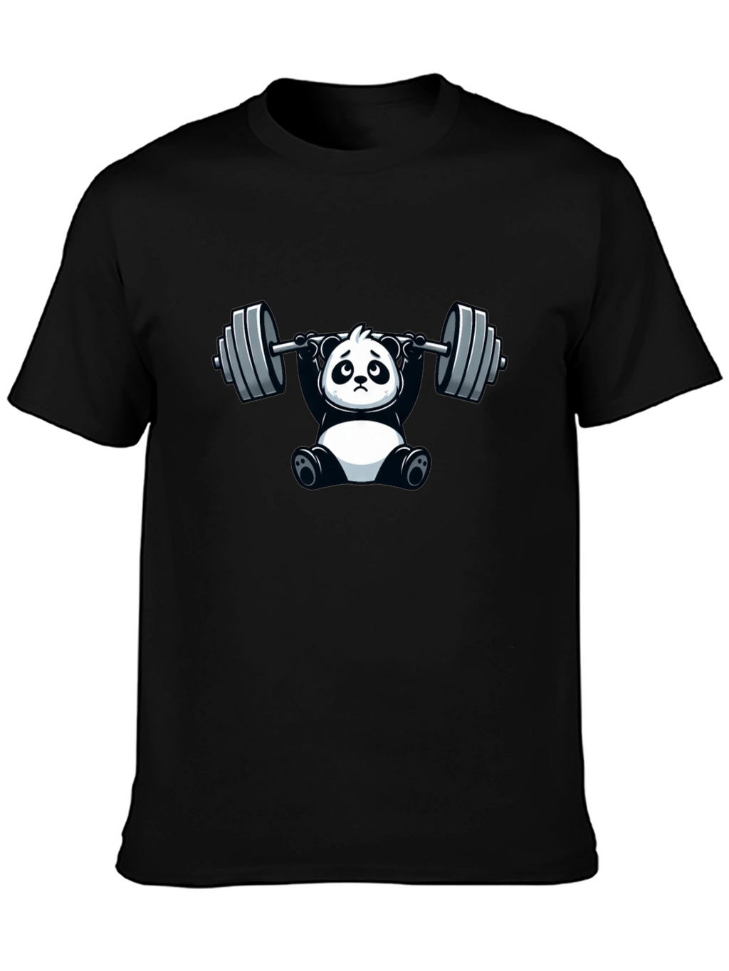 Funny Panda Lifting Barbell T-Shirt