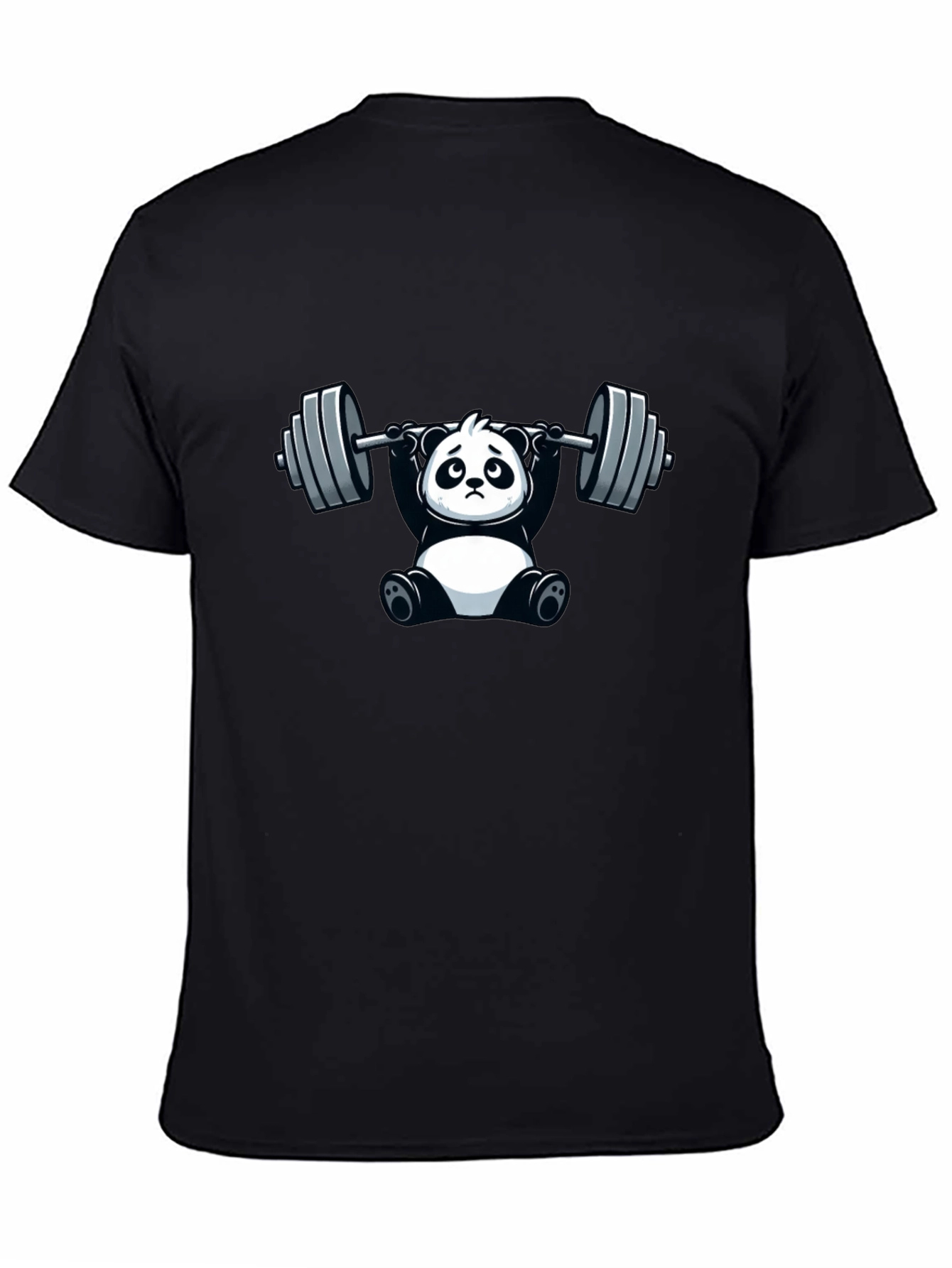 Funny Panda Lifting Barbell T-Shirt
