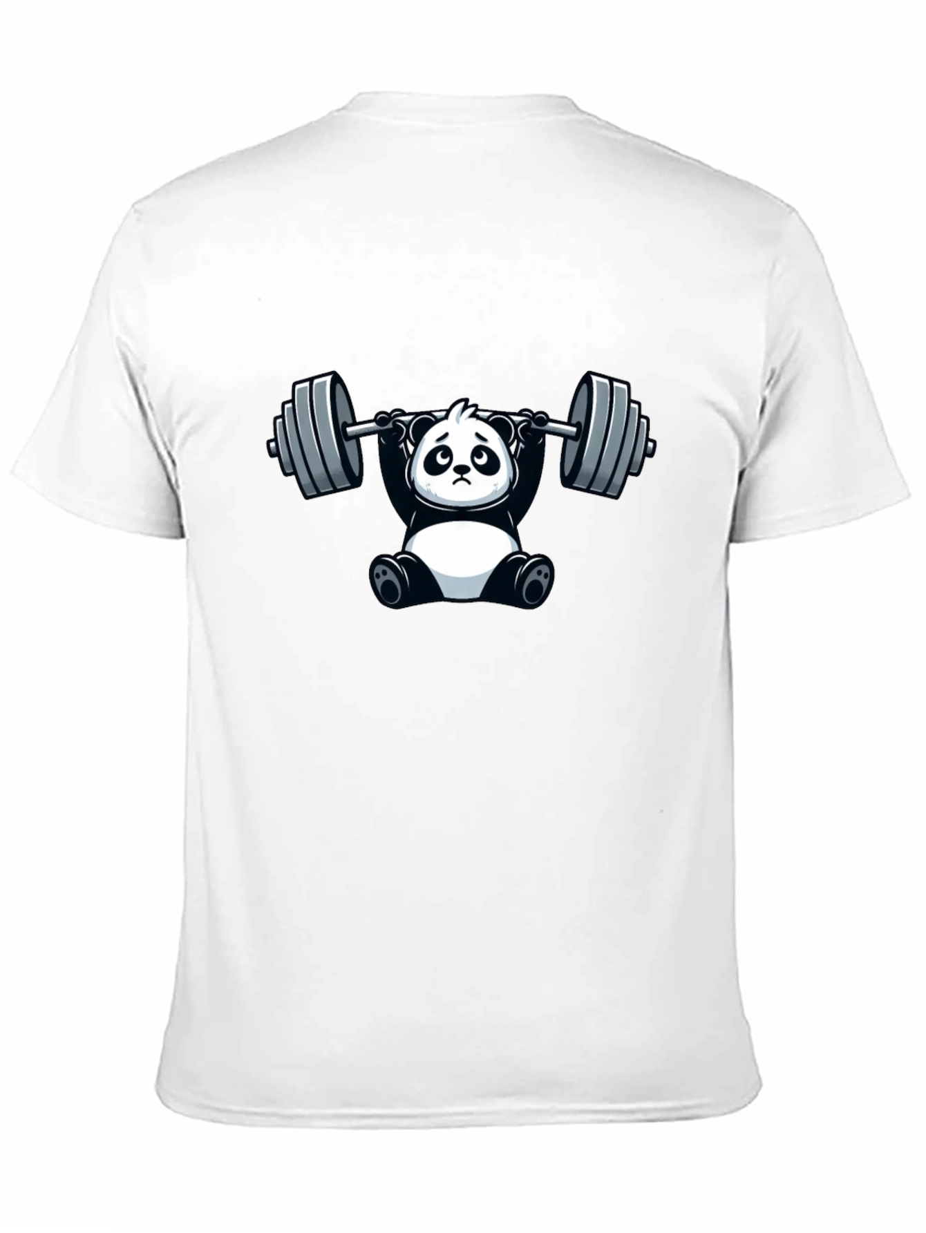 Funny Panda Lifting Barbell T-Shirt