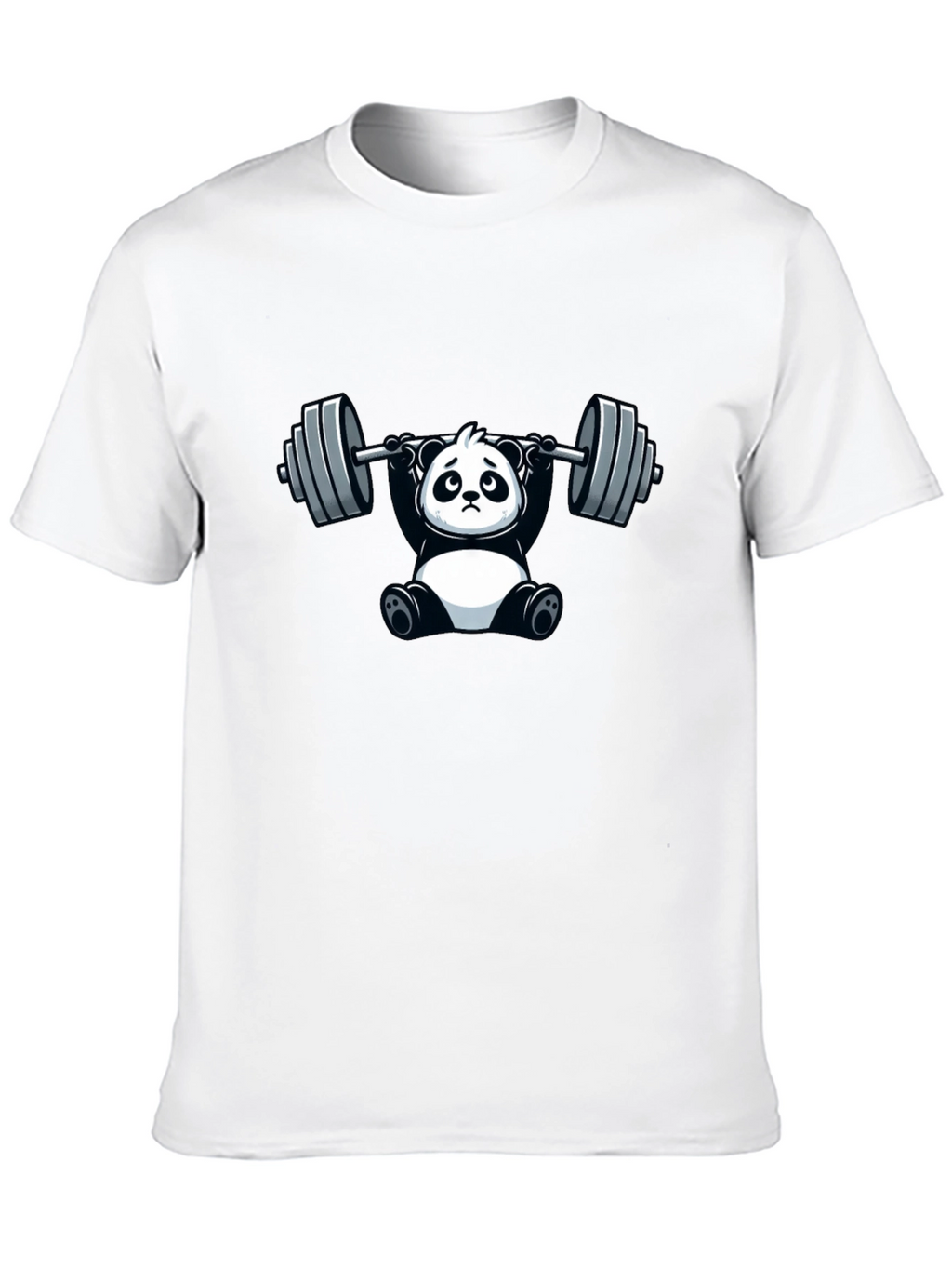 Funny Panda Lifting Barbell T-Shirt