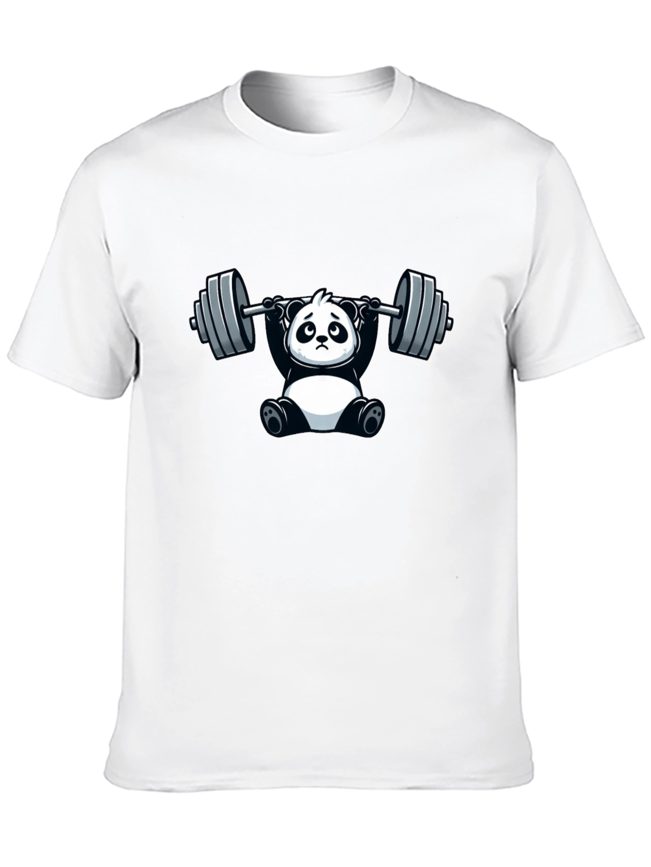 Funny Panda Lifting Barbell T-Shirt