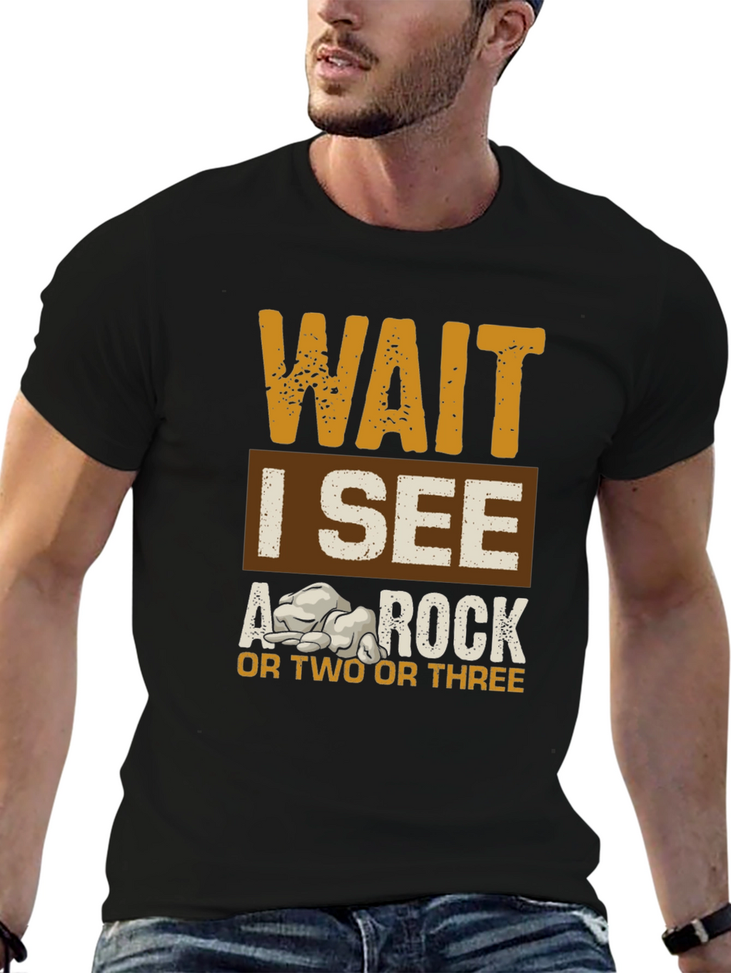 Wait I See A Rock Graphic Tee