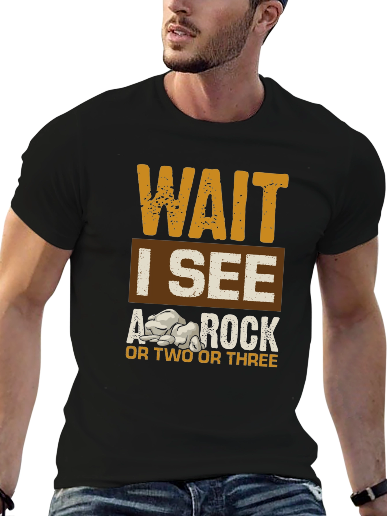 Wait I See A Rock Graphic Tee