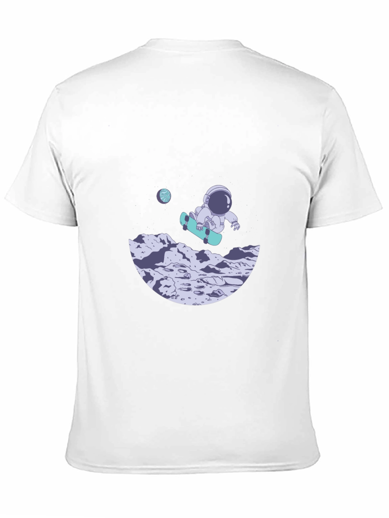 Astronaut Skateboard Black T-Shirt