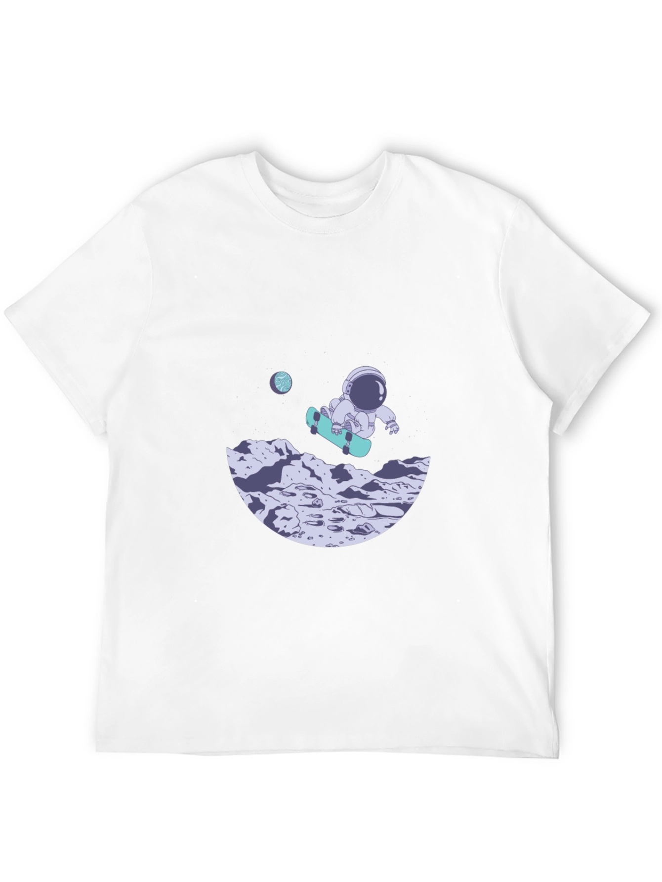 Astronaut Skateboard Black T-Shirt