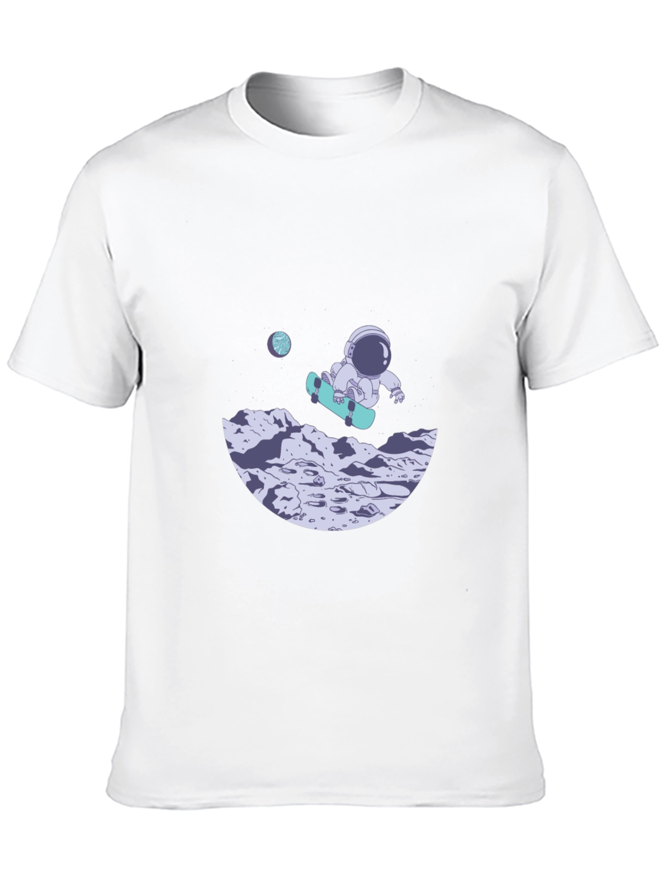 Astronaut Skateboard Black T-Shirt