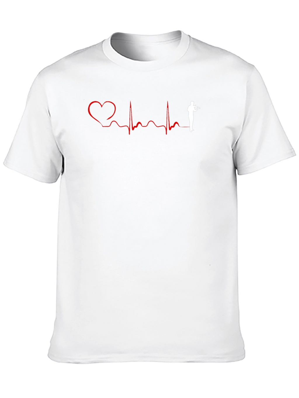 Heartbeat Violin Player Graphic Tee - Black