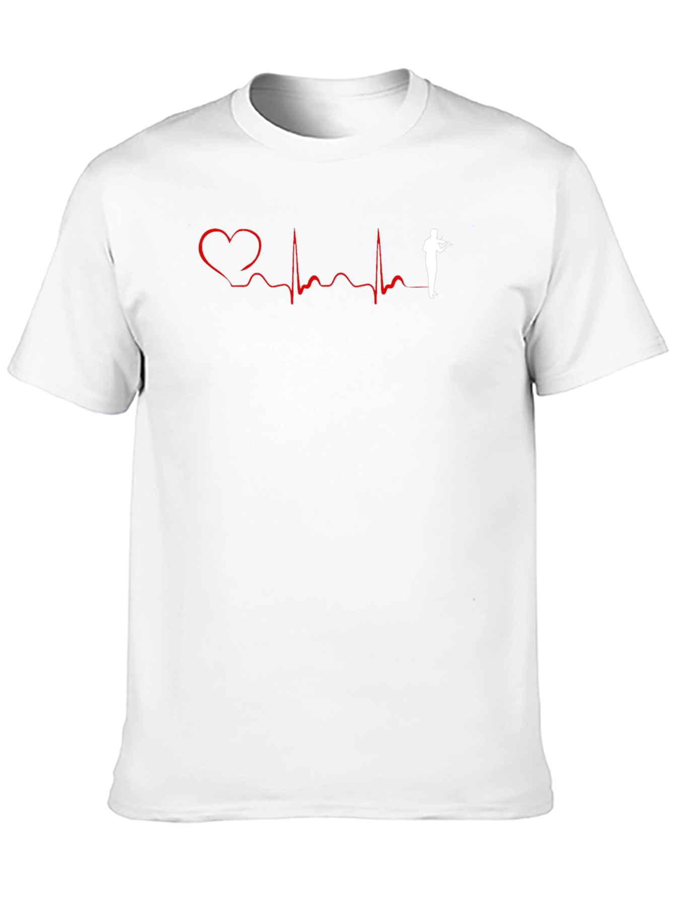 Heartbeat Violin Player Graphic Tee - Black