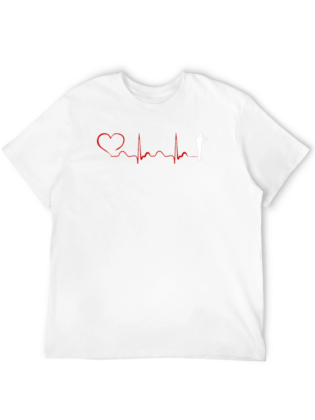 Heartbeat Violin Player Graphic Tee - Black