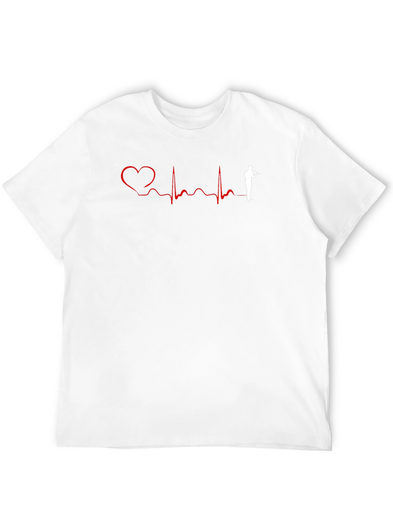 Heartbeat Violin Player Graphic Tee - Black