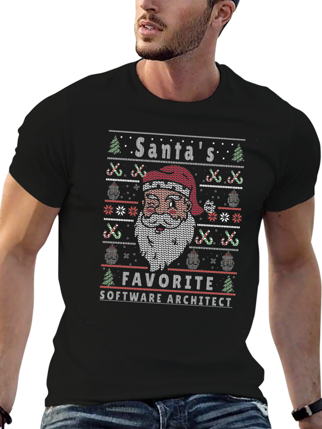 Santas Favorite Software Architect Ugly Christmas T-Shirt