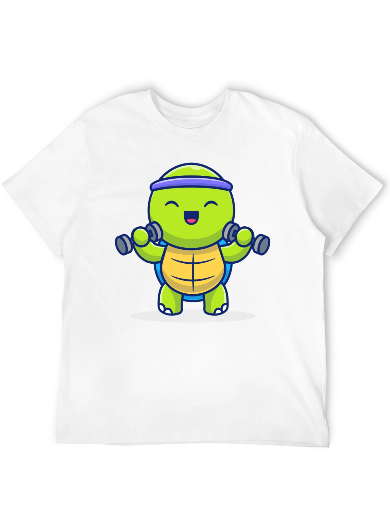 Turtle Lifting Weights Graphic Tee - Black