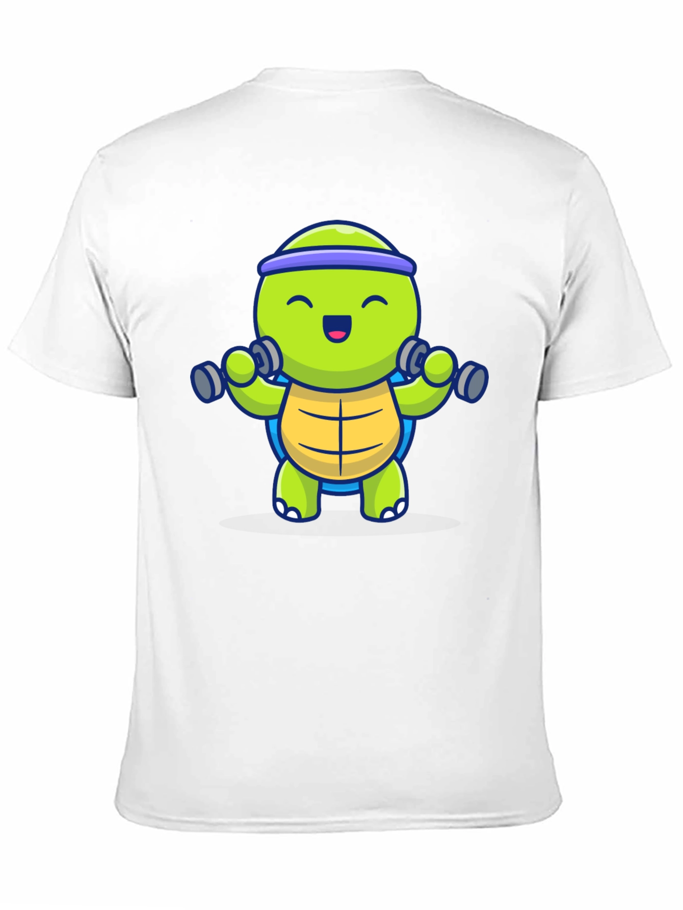 Turtle Lifting Weights Graphic Tee - Black