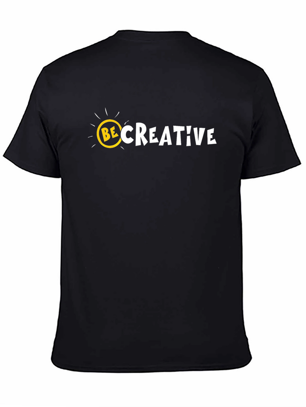 Be Creative Graphic Tee - Mens Black Cotton T-Shirt