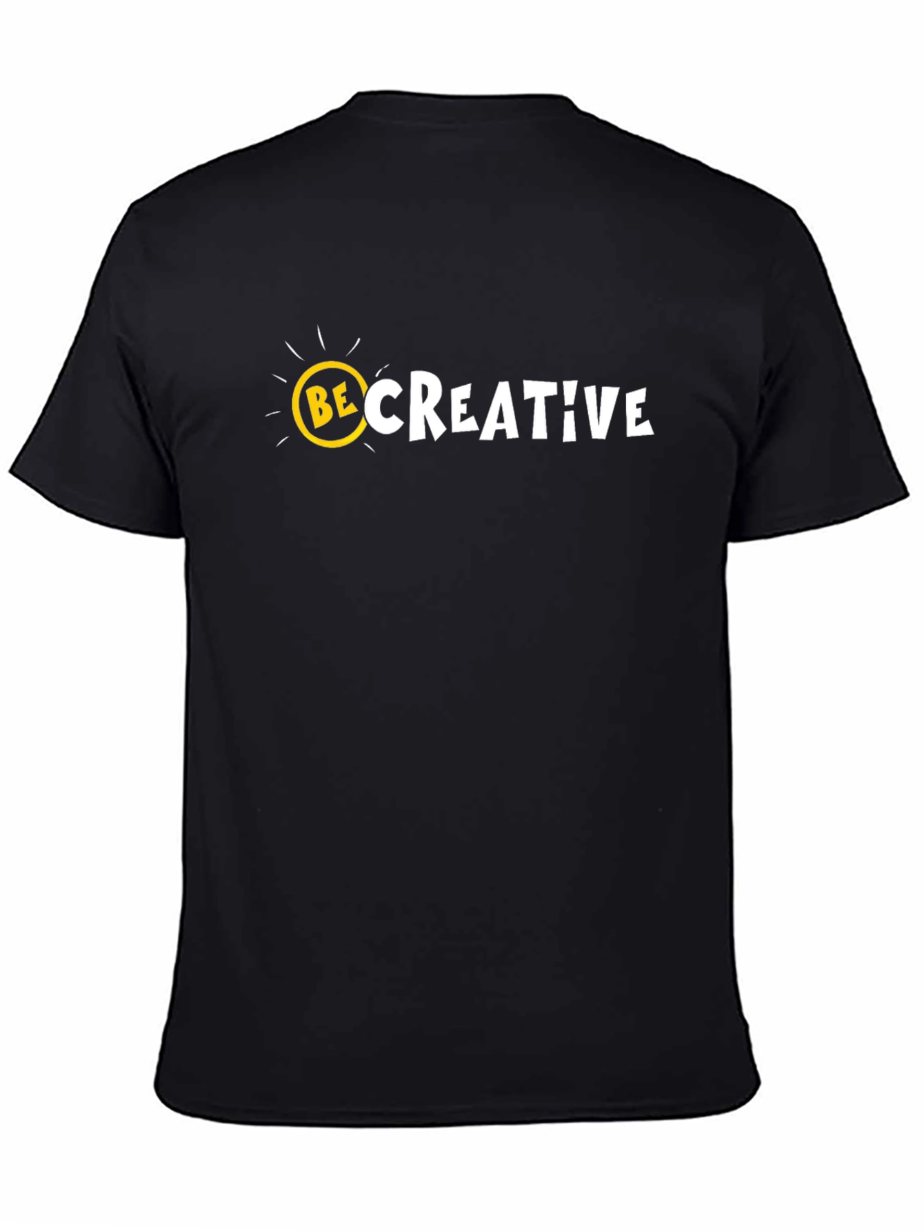 Be Creative Graphic Tee - Mens Black Cotton T-Shirt