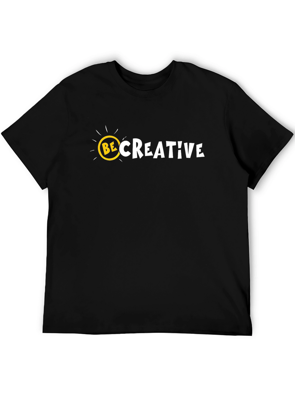 Be Creative Graphic Tee - Mens Black Cotton T-Shirt