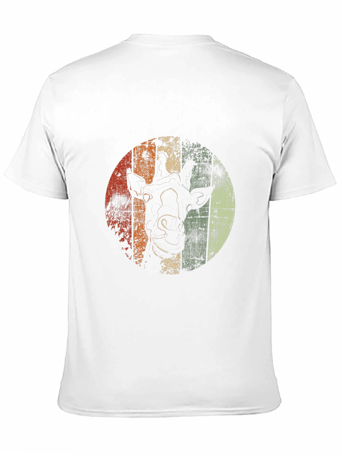 Retro Giraffe Graphic Tee - Stylish Mens Black T-Shirt