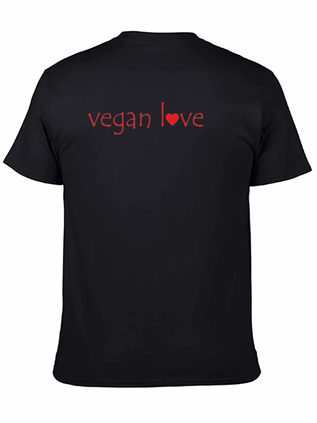Vegan Love Black T-Shirt - Stylish & Sustainable