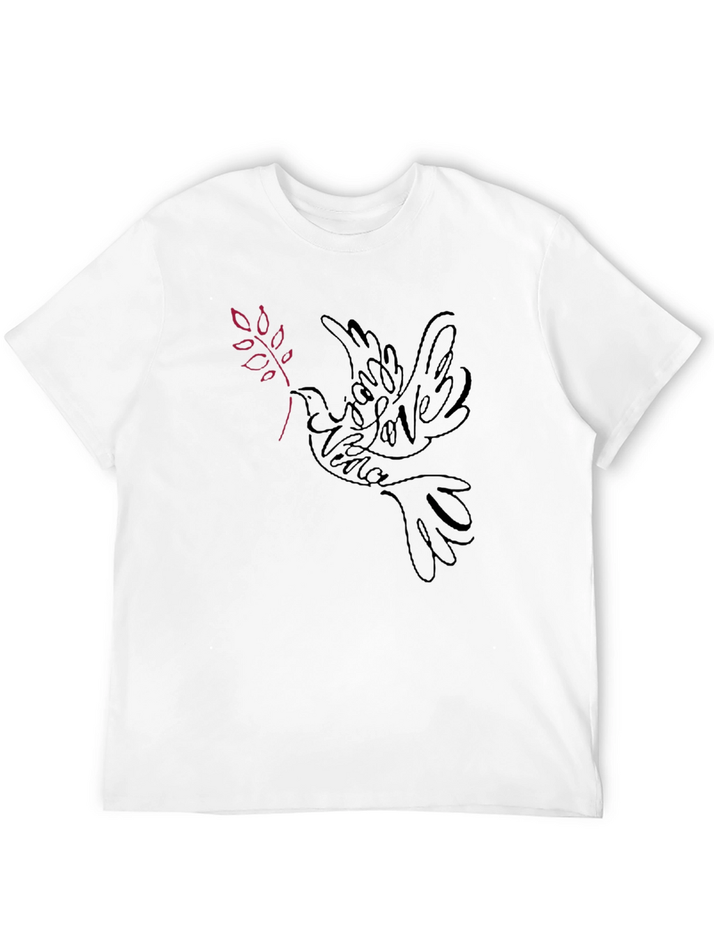Dove Peace Love Graphic T-Shirt