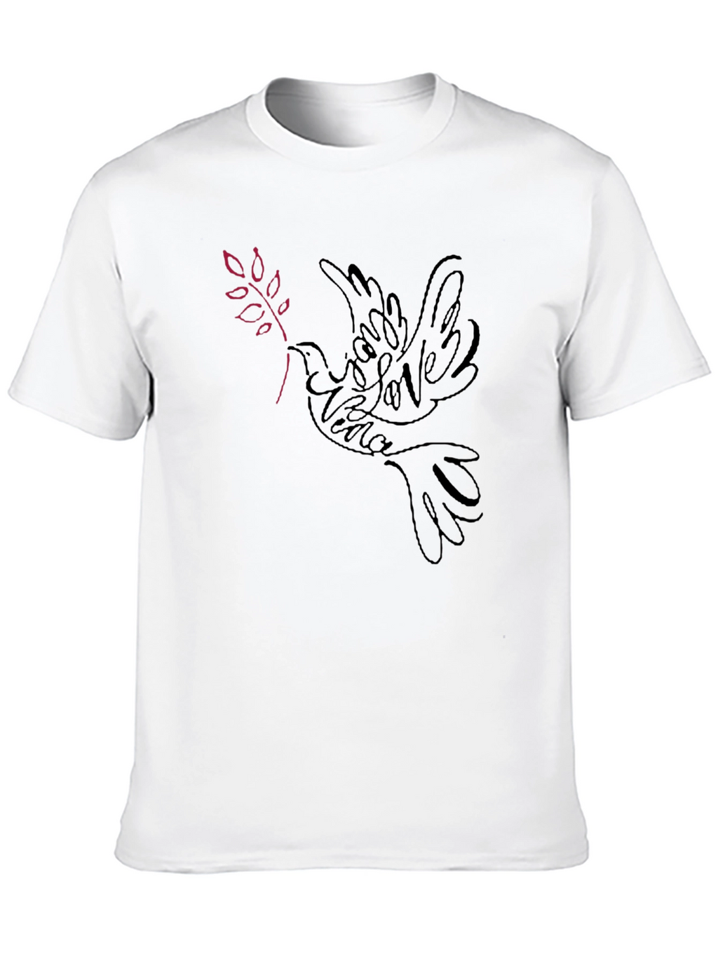 Dove Peace Love Graphic T-Shirt