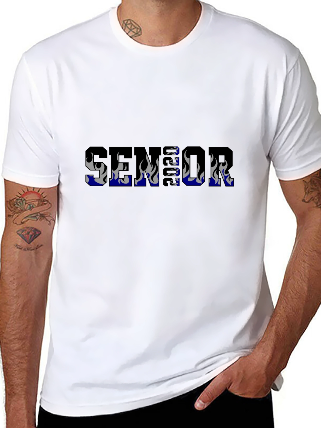 Senior Flame Graphic T-Shirt
