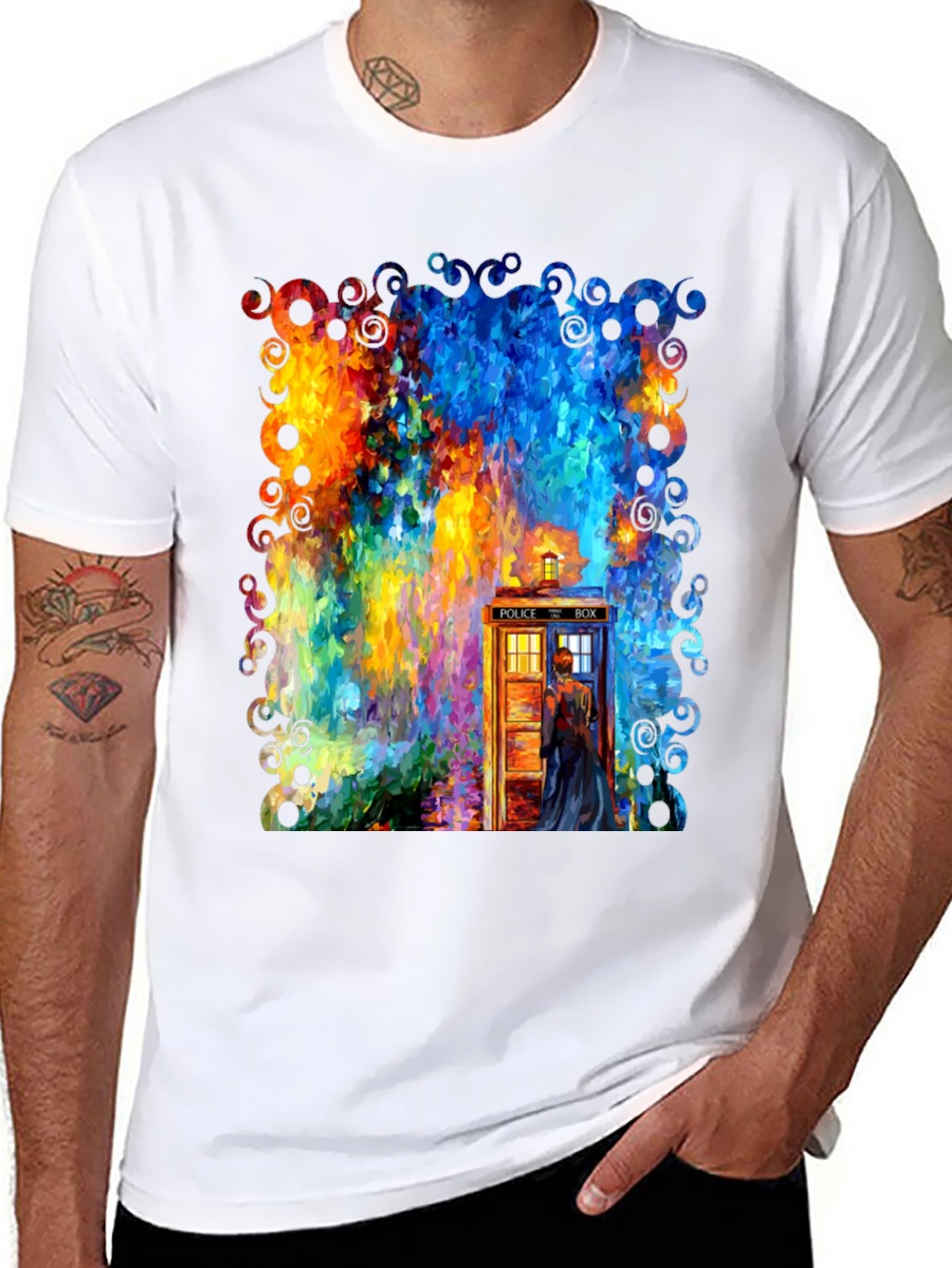 Whimsical TARDIS Graphic Tee