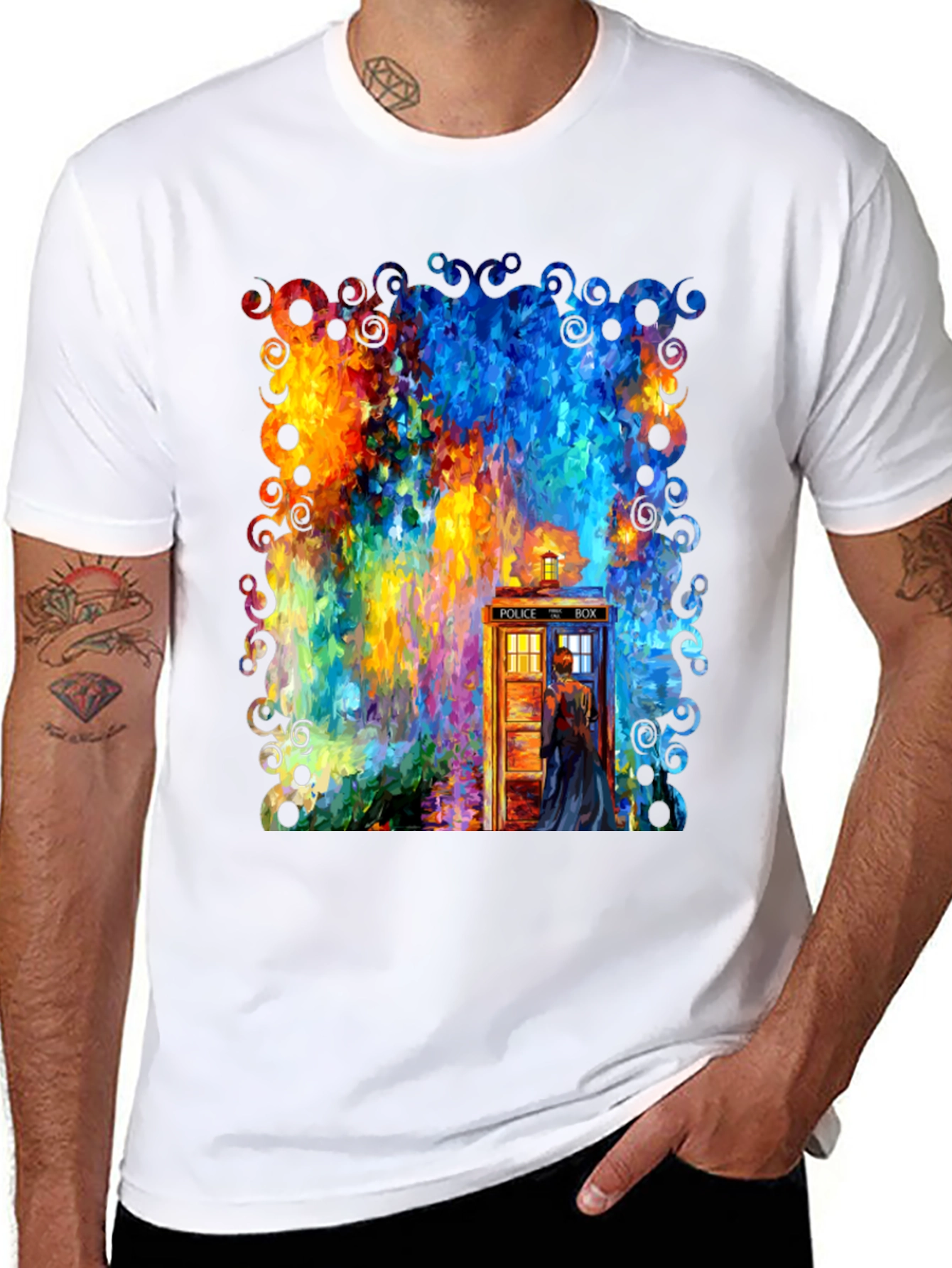 Whimsical TARDIS Graphic Tee