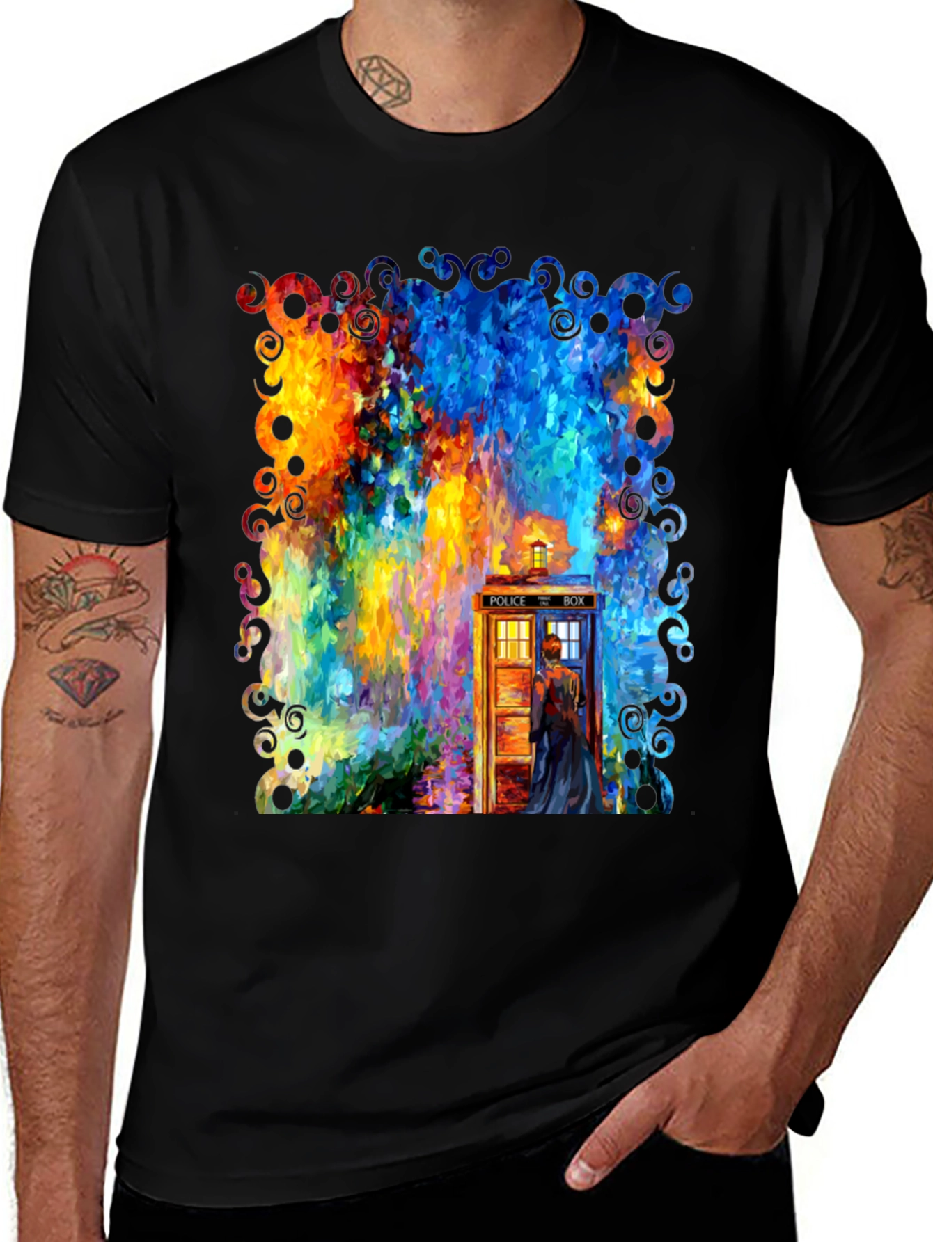 Whimsical TARDIS Graphic Tee