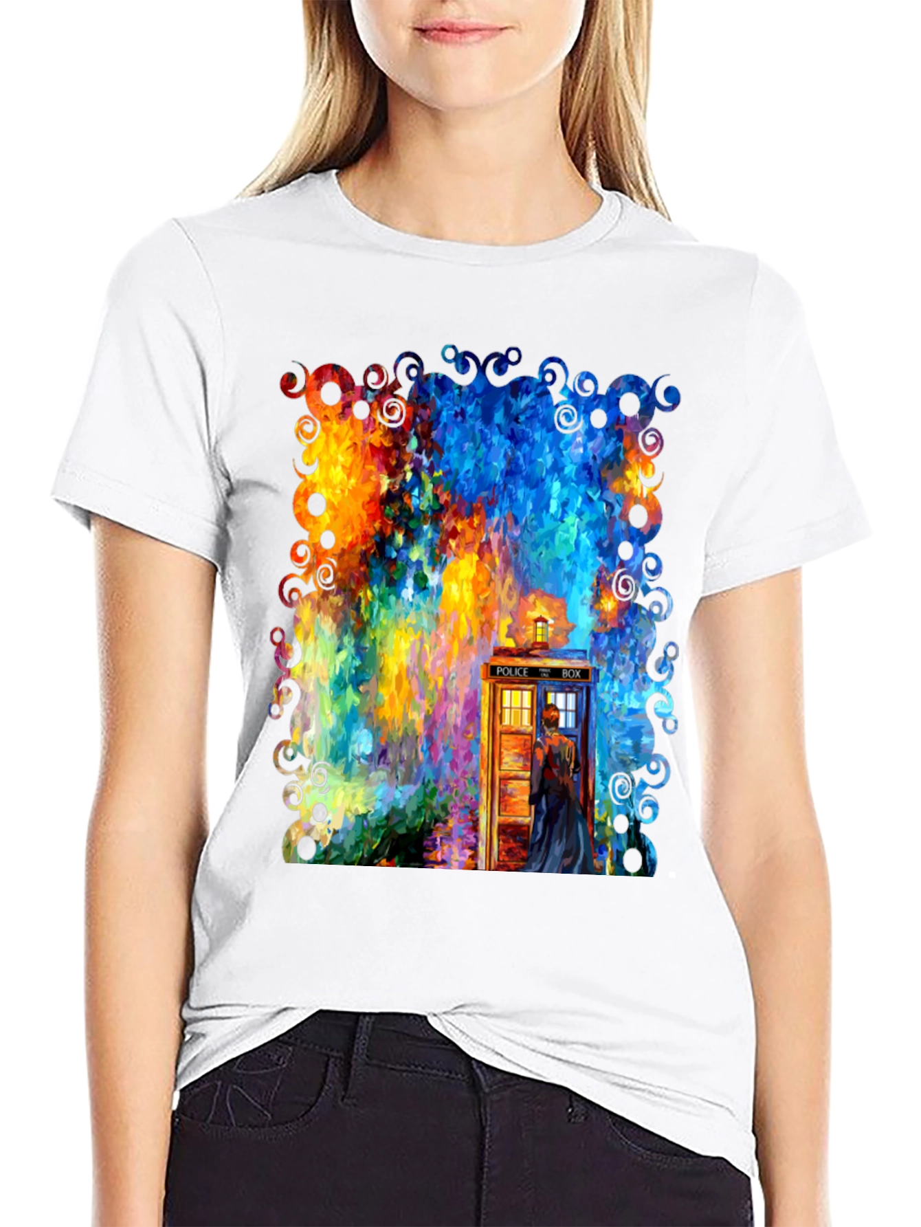 Whimsical TARDIS Graphic Tee