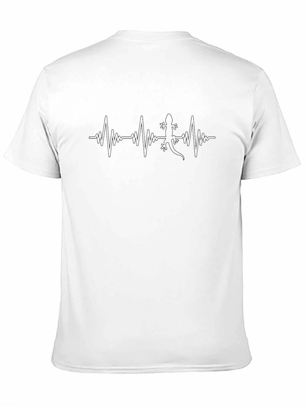 Mens Black Lizard Heartbeat Graphic Tee
