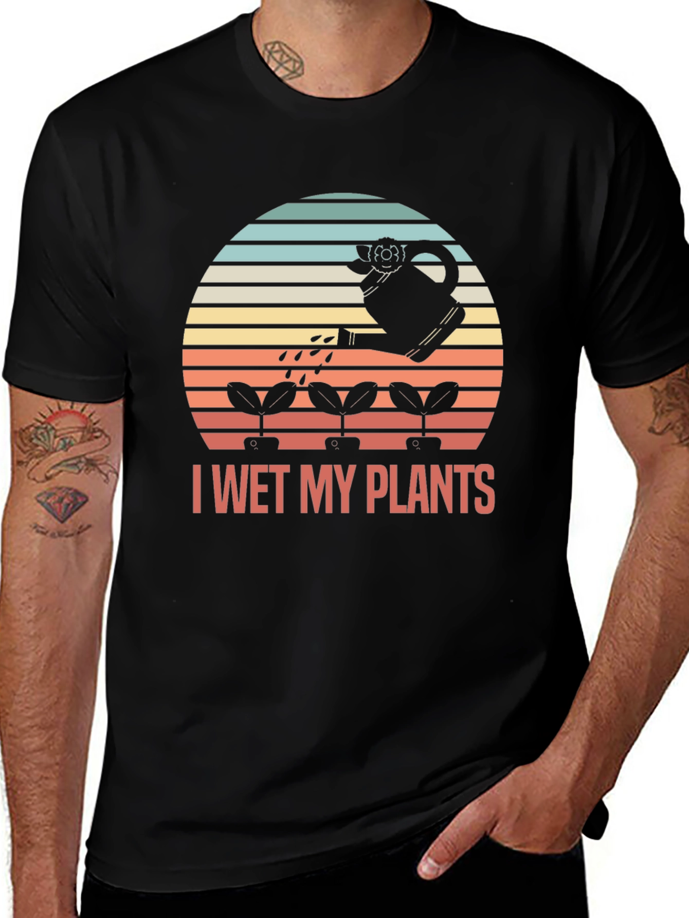 I Wet My Plants Graphic Tee - Gardener Humor