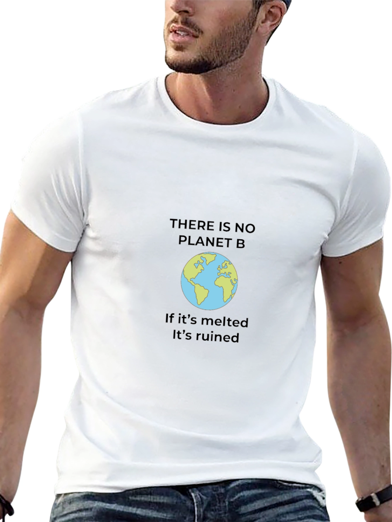 Eco-Friendly Black T-Shirt - Save the Planet