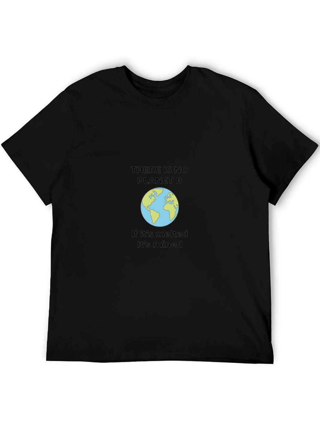 Eco-Friendly Black T-Shirt - Save the Planet