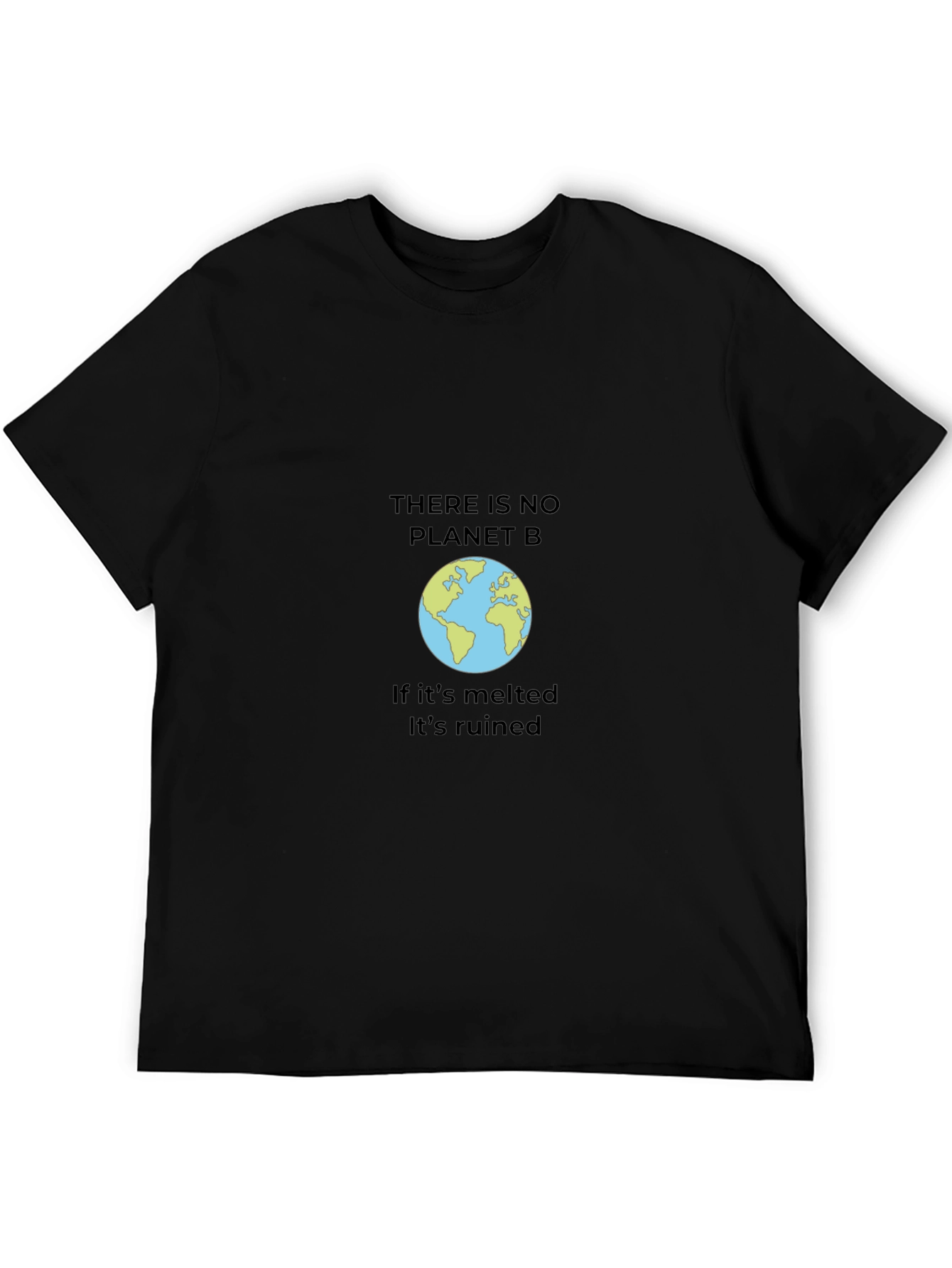 Eco-Friendly Black T-Shirt - Save the Planet