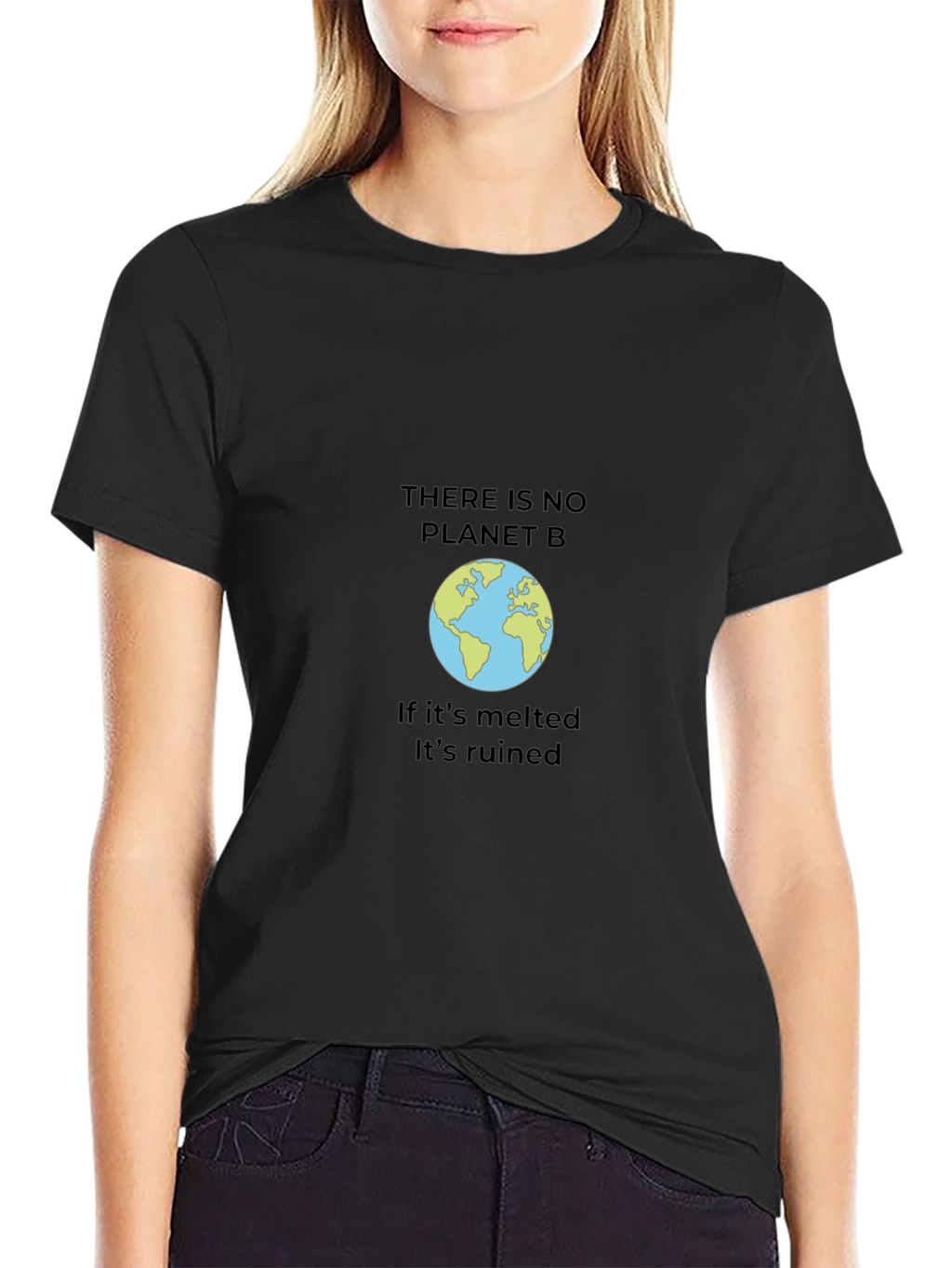 Eco-Friendly Black T-Shirt - Save the Planet